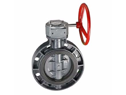 D371x-6s turbine wafer type plastic butterfly valve