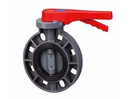 D71x-6f handle wafer type plastic butterfly valve