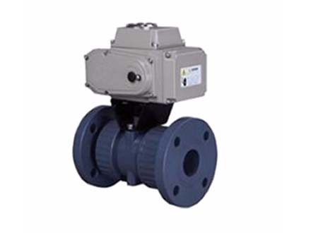 Q941f-10s flange plastic electric ball valve