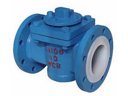 X43f46 fluorine lined plug valve