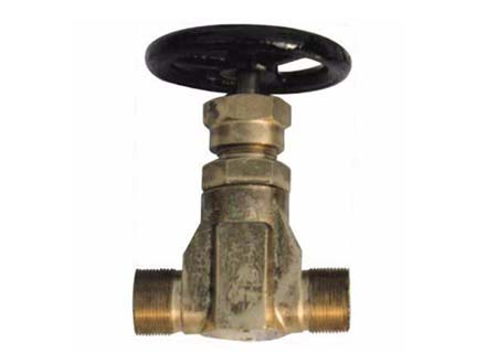 External thread bronze air through stop valve