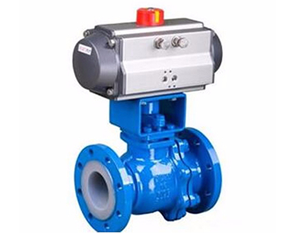 Q641f46 pneumatic fluorine lined ball valve