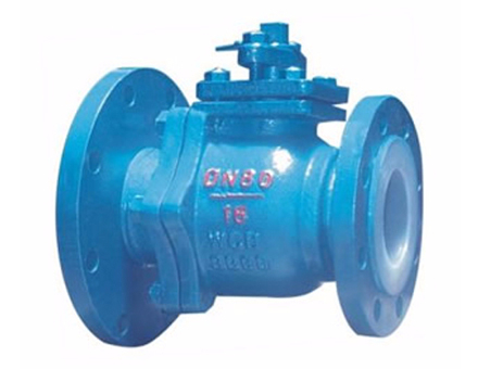 Fq41f46 fluorine lined discharge ball valve