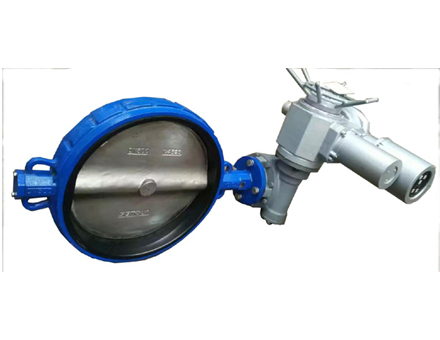 Special electric wafer lined rubber butterfly valve for desulfurization