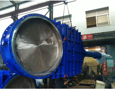 Large diameter 316L gas gate valve